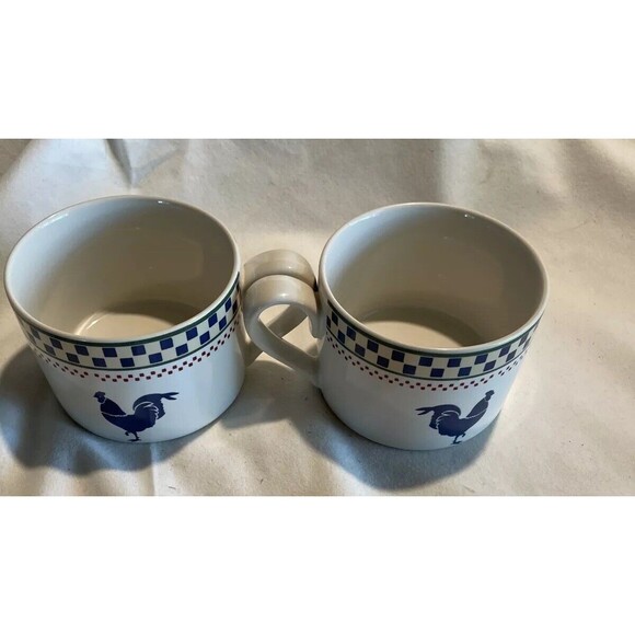 Set of 2 Farm Fresh by Signature Rooster, Coffee Mugs CUTE!! - Picture 2 of 6